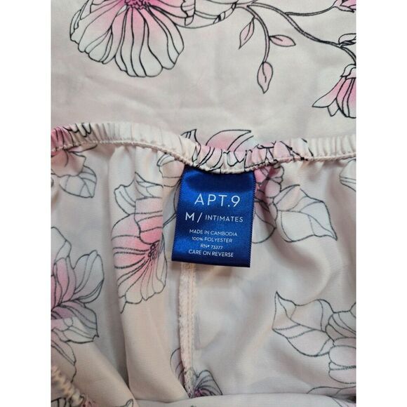Apt. 9 Women's Pink Floral Cami Pajama Set Size Medium - Picture 9 of 11
